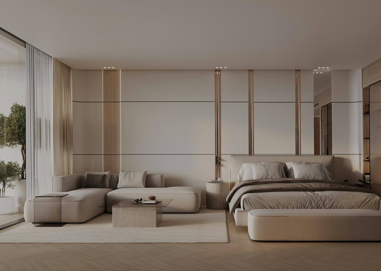 Comfortable bedroom living